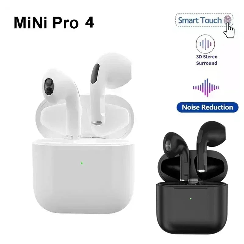 Pro 4 TWS Wireless Headphones Earphone Bluetooth Compatible 5.0 Waterproof Headset with Mic for iOS Android PC Gaming Earbuds