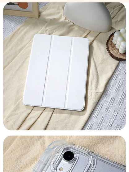 For 2024 iPad Air 6 Case iPad 10th Generation  10.2 7 8th  9th  Cover Gen  iPad Pro11 4 5 10.9in 12.9 M2 M4 Pencil Holder Case