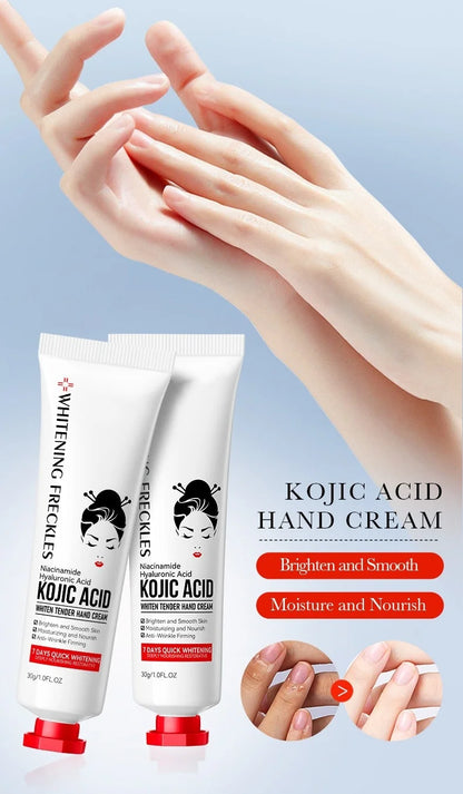 Kojic Acid Cream Fade Dull Hand Body Fast Smooth Nourish Lotion Lightening Dark Skin Brightening Moisturizing Bleaching Cream