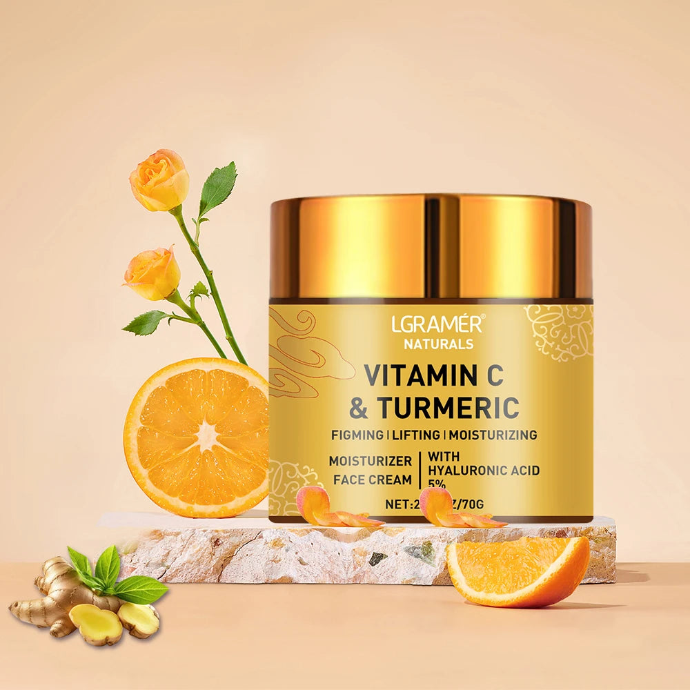 Turmeric Vitamin C Face cream Retinol Moisturizing Firming Hyaluronic Lightening Repairing Smooth Skincare Whitening Creams