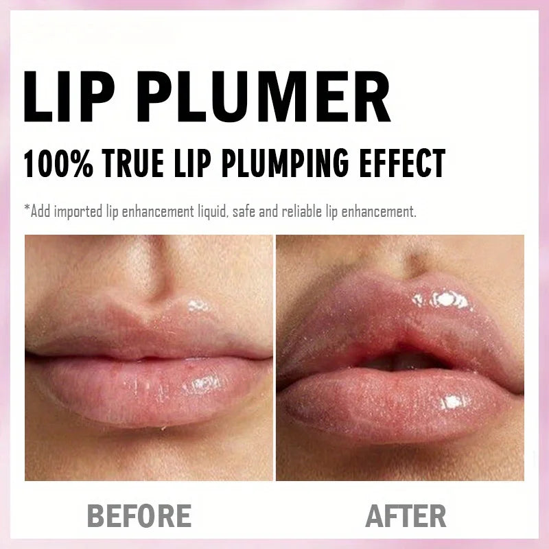 Shimmer Lip Oil Tinted For Fuller Lip Effect, Collagen Lip Gloss, Moisturizing Lip Care Extreme Volume Lip Essence Lips Enhancer