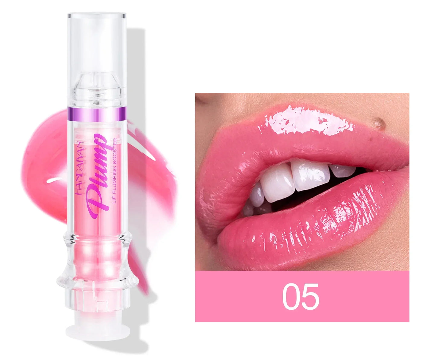 PLUMP POUT Lip Plumping Booster Gloss High Shine for Plumper Looking Lips Extreme Shine Crystal Volume Lip Oil Cosmetics Makeups