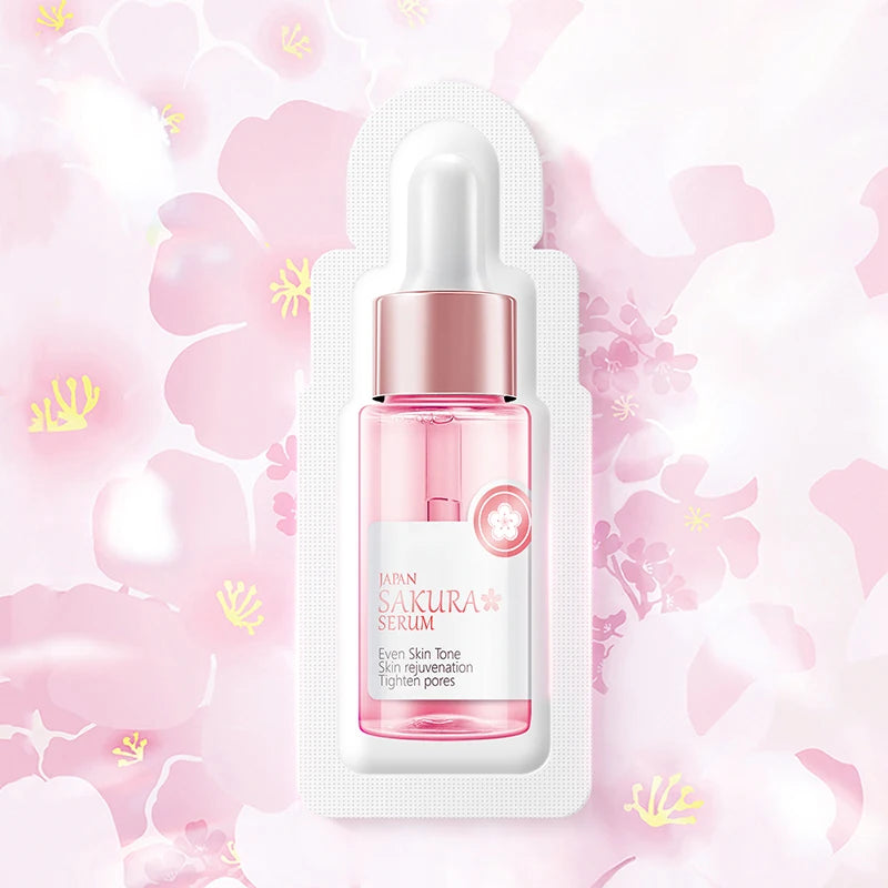 Sakura Whitening Face Serum Anti Aging Fade Fine Lines Tighten Pores Improve Melanin Pigment Dull Moisturizer Brighten Skin Care