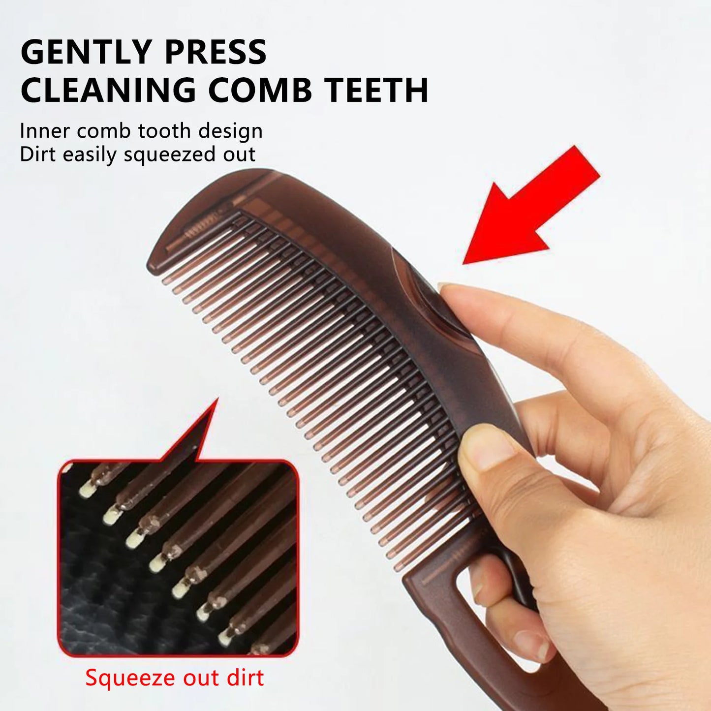 Dandruff Removal Scalp Hair Combs Hair Dressing Comb Self-Cleaning Anti-Static Massage brushes Hair Salon styling tools