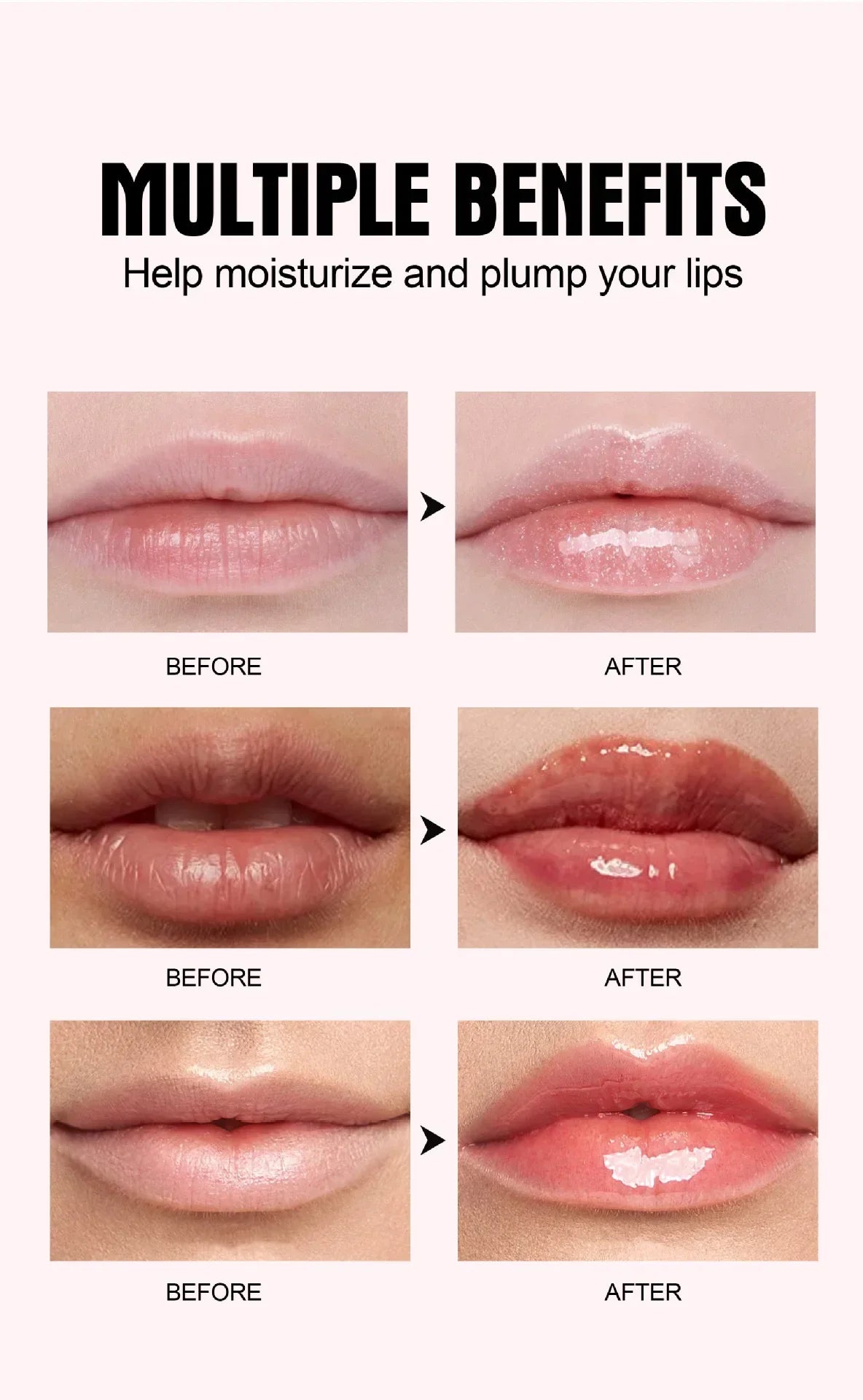 PLUMP POUT Lip Plumping Booster Gloss High Shine for Plumper Looking Lips Extreme Shine Crystal Volume Lip Oil Cosmetics Makeups