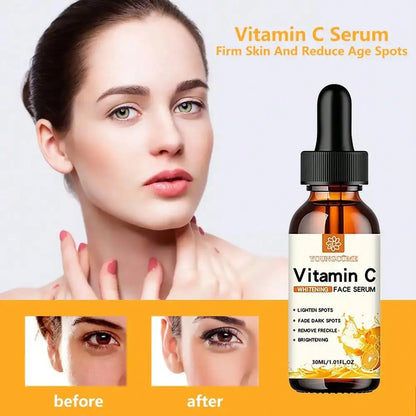 Vitamin C Facial Essence Contains Hyaluronic Acid Dark Spot Remover Moisturizing Repair Anti-aging Essence Facial Skin Care 30ml