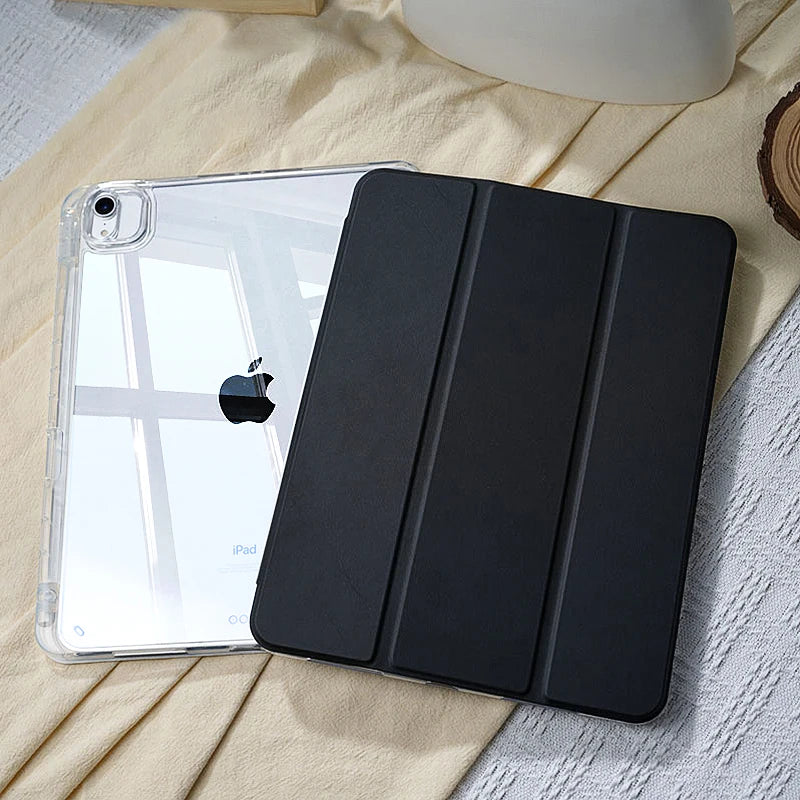 For 2024 iPad Air 6 Case iPad 10th Generation  10.2 7 8th  9th  Cover Gen  iPad Pro11 4 5 10.9in 12.9 M2 M4 Pencil Holder Case