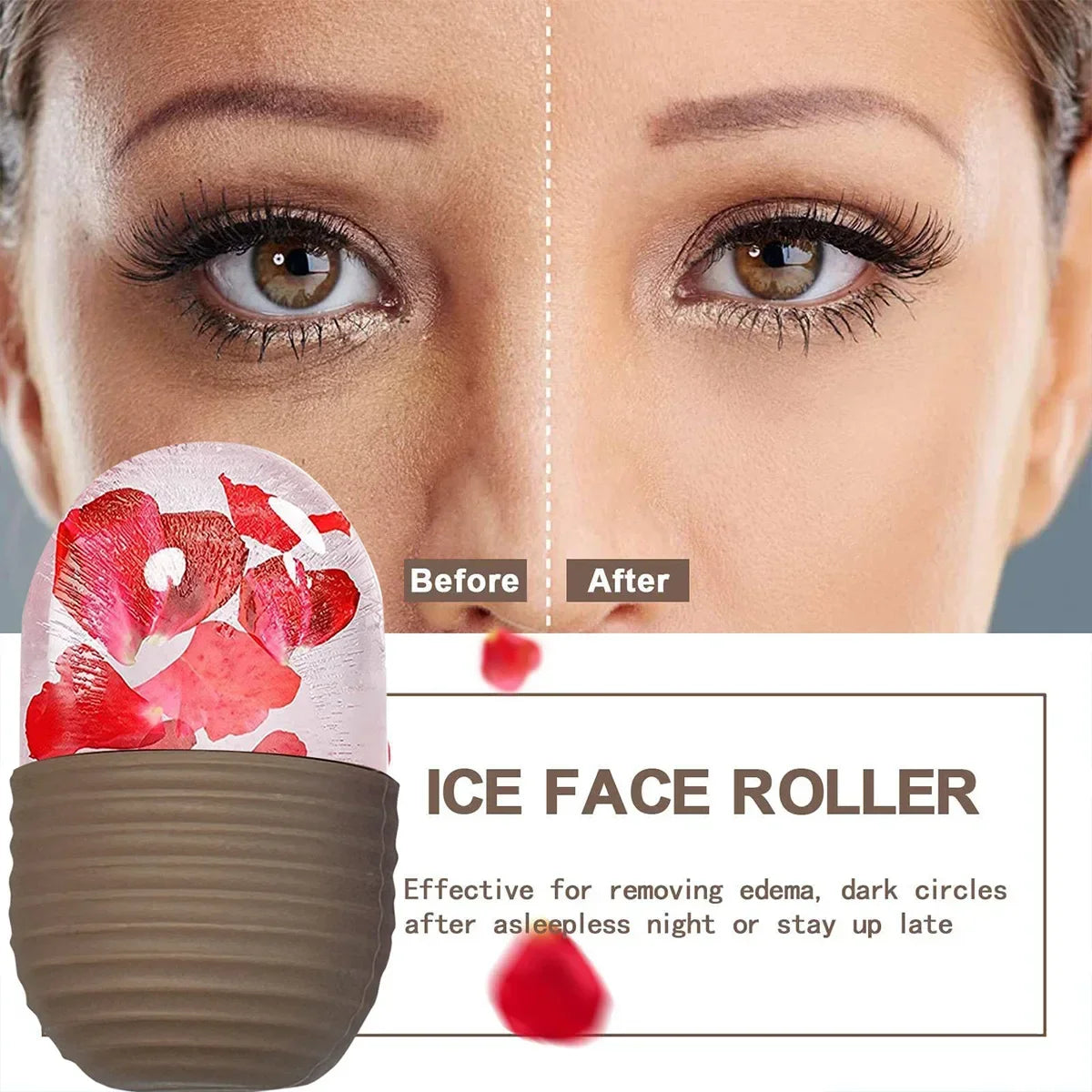 Silicone Ice Facial Roller Face Lifting Contouring Tools Ice Cube Trays Ice Globe Balls Eye Body Massager Beauty Skin Care Tool