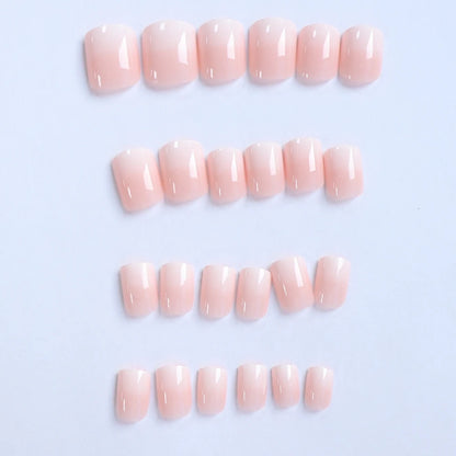 ARTAUG 24PCS Medium Pink Press On Nails Gradation Press On Nails Summer Nails Sweety Press On Nail For Girl