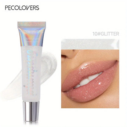 Shimmer Lip Oil Tinted For Fuller Lip Effect, Collagen Lip Gloss, Moisturizing Lip Care Extreme Volume Lip Essence Lips Enhancer