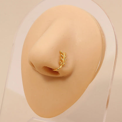 Nose Cuff Non Piercing Gold Color Cystal Zircon Nose Ring For Women Clip On Faux Nose Cuffs Crown