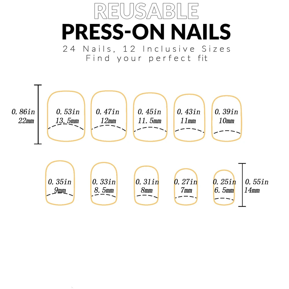 24 PCs Short French Heart Minimalist Nails with 1 Jelly Gel and 1 Nail File 24 PCs Short French Heart Minimalist Nails with 1 Je