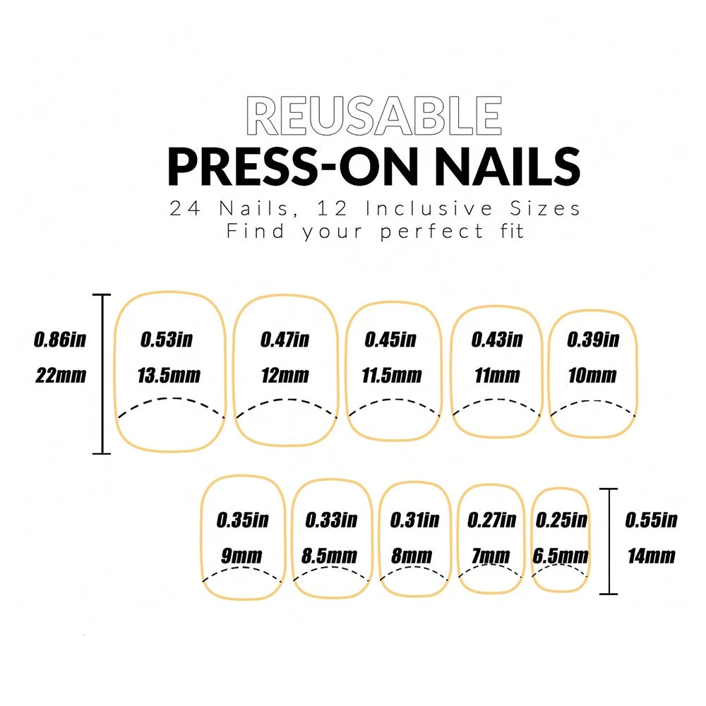 24PCS Press On Nails Short Pink Square Fingertip French Trim Press On Nails Love Design Sweet Nails Glisten Press On Nails