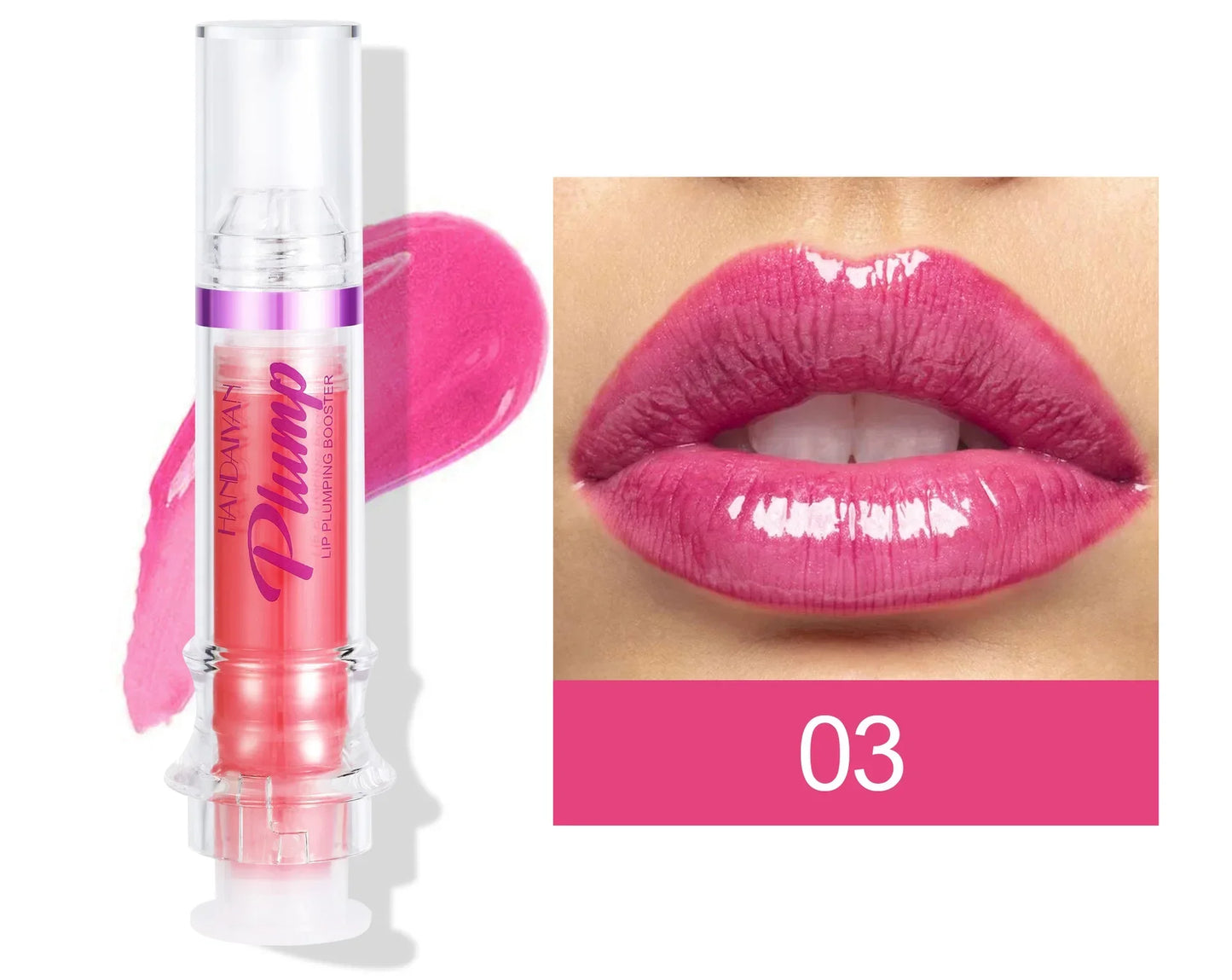 PLUMP POUT Lip Plumping Booster Gloss High Shine for Plumper Looking Lips Extreme Shine Crystal Volume Lip Oil Cosmetics Makeups