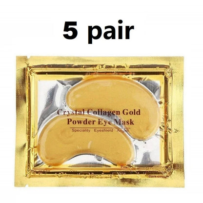 1/5/10PairsCrystal Collagen Gold Powder Eye Mask Anti Dark Circles Wrinkle Eye Patches Moisturizing Nourishin Eye Care Tools