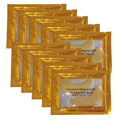 1/5/10PairsCrystal Collagen Gold Powder Eye Mask Anti Dark Circles Wrinkle Eye Patches Moisturizing Nourishin Eye Care Tools