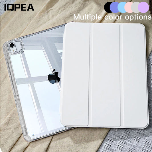 For 2024 iPad Air 6 Case iPad 10th Generation  10.2 7 8th  9th  Cover Gen  iPad Pro11 4 5 10.9in 12.9 M2 M4 Pencil Holder Case