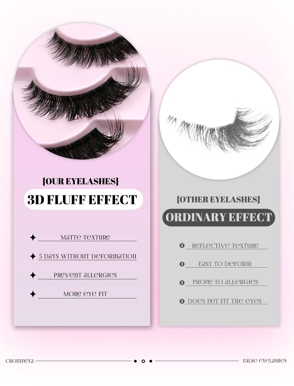 GROINNEYA Cat Eye Lashes Natural long Clear Band Lashes Winged End Eye Elongated Eyelashes Faux Mink Eyelashes Makeup